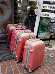 4-15-2018: Faded baggage. Boston, MA