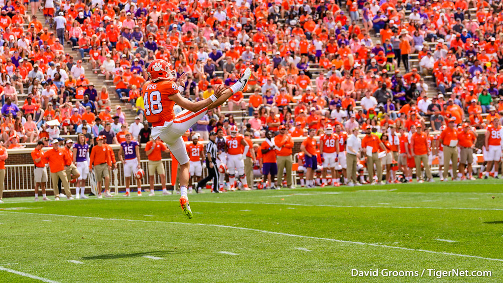 Clemson Football Photo of Will Spiers and springgame
