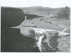 Aerial view of Whakamaru Power Station, Waikato River