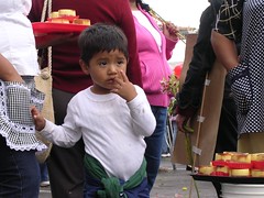 Mexican Child during street manifestation Mexico City 2006