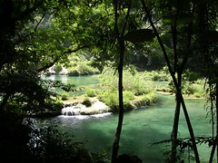 Semuc Champey piscine naturali verde smeraldo Guatemala America Centrale immagini foto