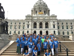 Thayer Families Reunion on the steps of the Minnesota State Capitol Building in Minneapolis, MN