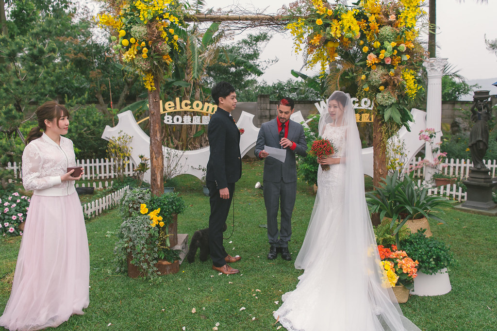 “戶外婚禮,戶外證婚,庭園婚禮,美式婚禮,美式風格,西式證婚,80巷庭園"