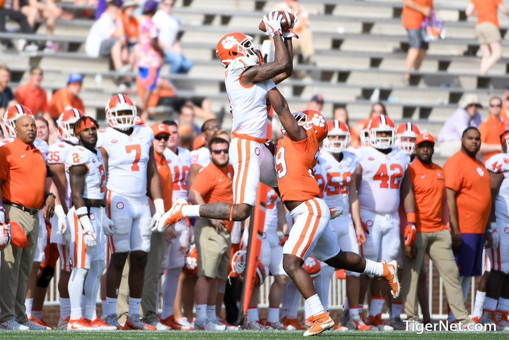 Clemson Football Photo of Trevion Thompson and springgame