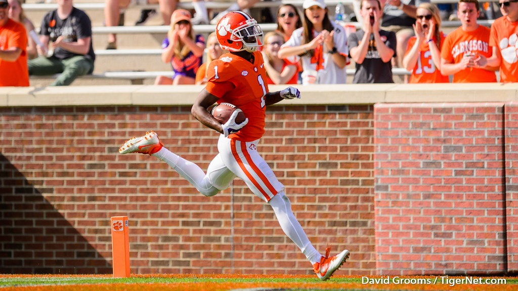 Clemson Football Photo of Trayvon Mullen and springgame