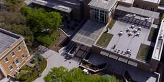 0330 Aerial drone shot of Union rooftop patio