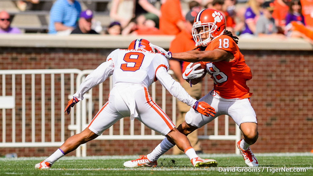 Clemson Football Photo of TJ Chase and springgame
