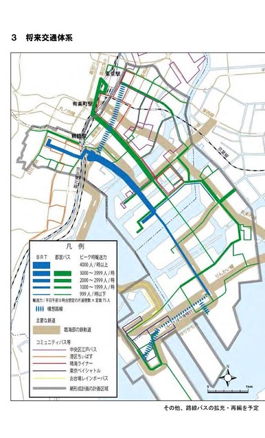 BRT  将来交通体系では、豊洲発のルー...