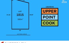 Lot 1815, Astoria Drive, Point Cook Vic