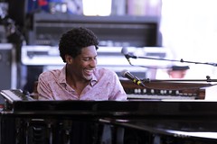 Jon Batiste at the New Orleans Jazz and Heritage Festival on Sunday, April 29, 2018