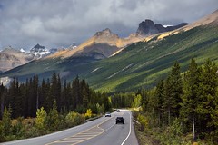 Driving the Canadian Rockies and Taking in Amazing Peaks Along the Icefields Parkway (Banff National Park)