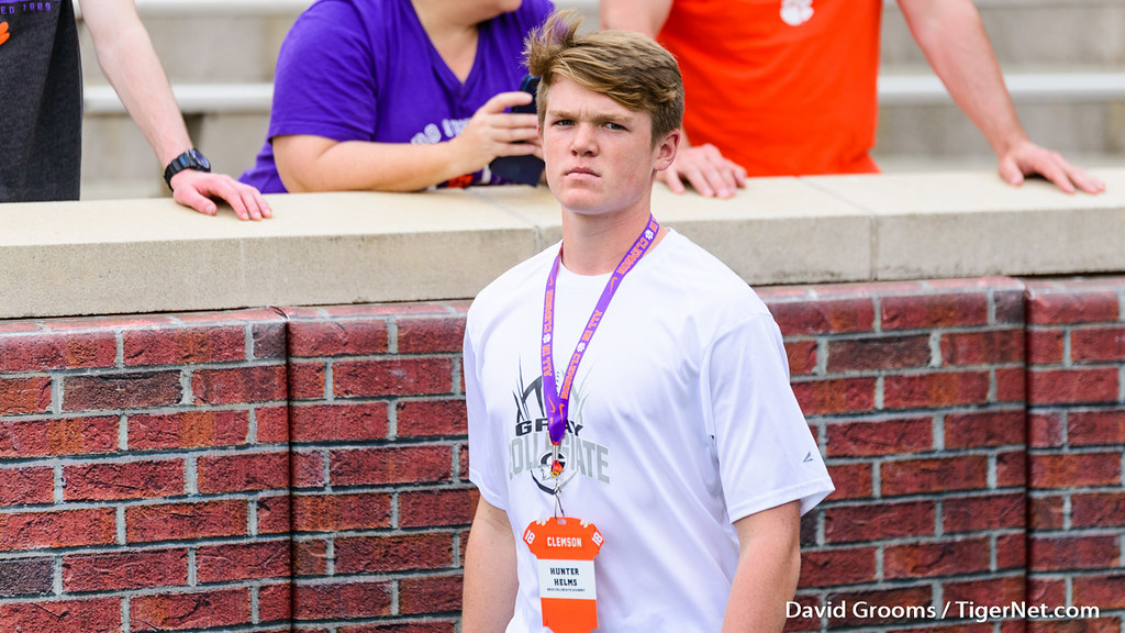 Clemson Recruiting Photo of Hunter Helms and springgame