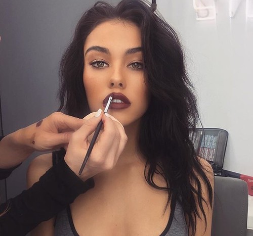 Madison Beer Getting Makeup Done
