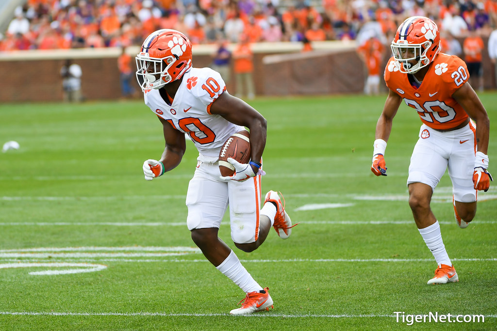 Clemson Football Photo of Derion Kendrick and LeAnthony Williams and springgame
