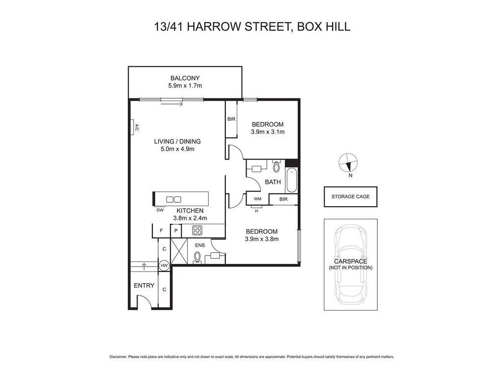 13/41 Harrow Street, Box Hill VIC 3128 floorplan