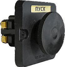 Выключатель кнопочный ПКЕ 112-1-У3-IP40-КЭАЗ (черный гриб)
