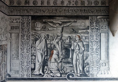 Crucifixion, Large cloister, mural, San Agustín de Acolman