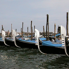Gondolas in a row