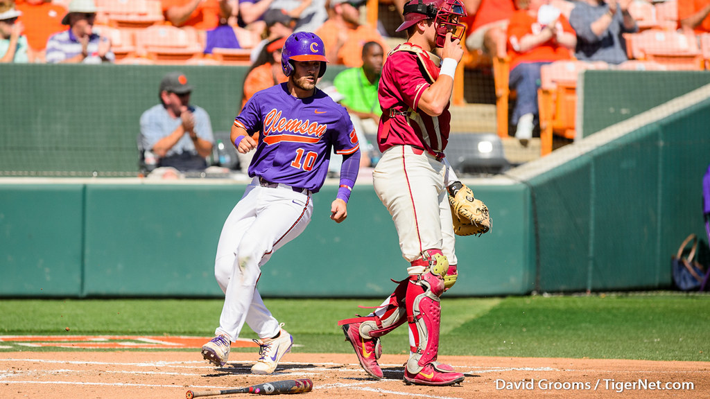 Clemson Baseball Photo of Kyle Wilkie and Florida State