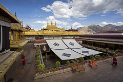 The Jokhang buddhist temple in Lhasa, Tibet